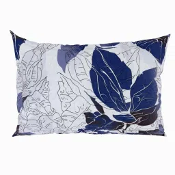 Welspun Bliss Light Silver & Blue Microfibre 120 TC Double Bedsheet with 2 Pillow Covers image 5