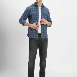 Forever 21 Blue Cotton Regular Fit Checks Shirt image 5