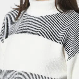 Van Heusen Grey Striped Sweater image 5