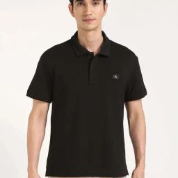 Calvin Klein Jeans Black Cotton Relaxed Fit Polo T-Shirt-picture-13