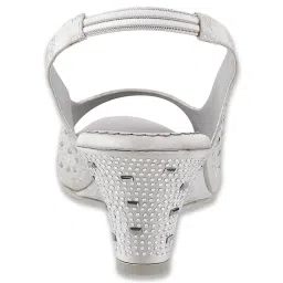 Mochi Women's Silver Sling Back Wedges image 5