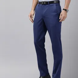 Van Heusen Men Textured Slim Fit Formal Trousers-picture-26