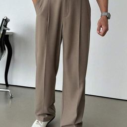 Next One Men Smart Loose Fit Easy Wash Pleated Trousers-picture-25