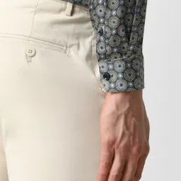 Van Heusen Grey Cotton Slim Fit Printed Shirt image 5