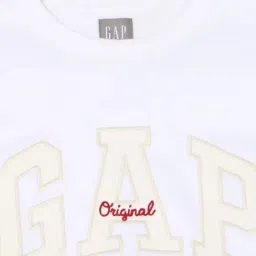 GAP White Regular Fit Embroidery Sweatshirt image 5
