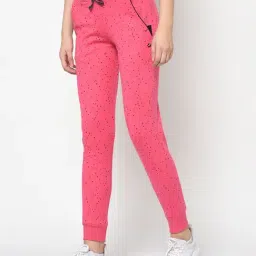 FEMEA Pink Cotton Blend Polka Dot Joggers image 3