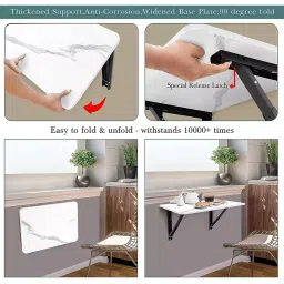 Buildream Wall Mounted Folding Study Table White for Home & Office, WMT-03 image 3