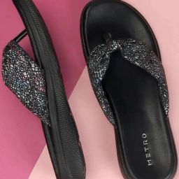 Metro Women's Black Casual Sandals-picture-32