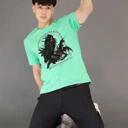 BRAWNY BATTLER Men Graphic Printed Round Neck Cotton T-shirt image 2