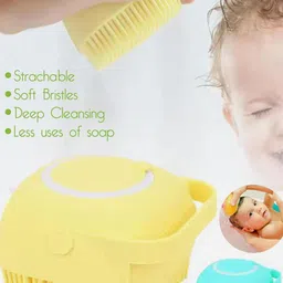 HASTHIP Soft Bristles Bath Brush- Yellow image 2