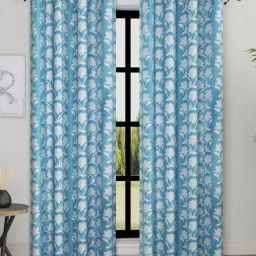 Romee Blue Polyester Floral Curtains and Sheers-picture-47