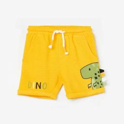 Juniors by Lifestyle Mustard Cotton Embroidered Shorts-picture-17