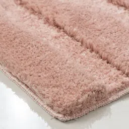 Saral Home Pink Polyester Non Slip Thick Fluffy Bathmat - (50x70 cm) image 5