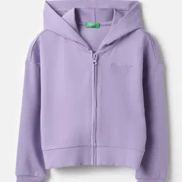 United Colors of Benetton Girls Purple Logo Sweatshirt-picture-18