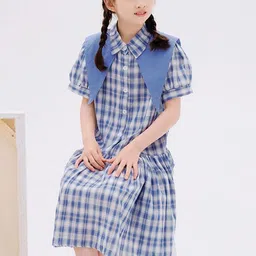 LULU & SKY Checked A-Line Dress image 4