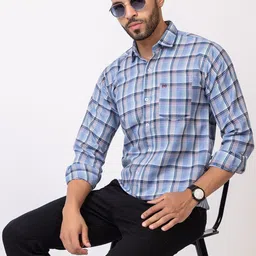 MODERNITY Men Comfort Slim Fit Checked Casual Shirt image 2