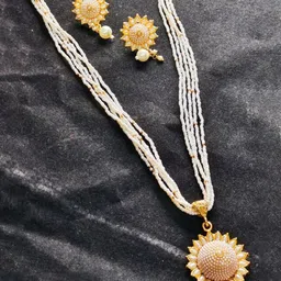Gyaan Jewels Gold-Plated Artificial Beads Beaded Jewellery Set-image-24