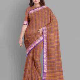 The Chennai Silks Checked Zari Saree-picture-35