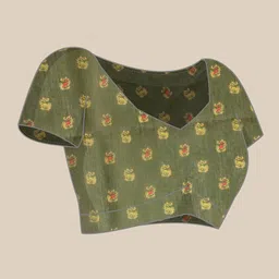 Silk Land Ethnic Motifs Printed Woven Design Zari Saree with Contrast Pallu image 2