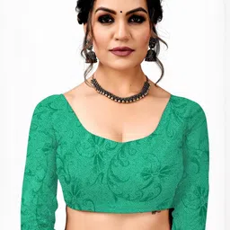 KANOODA Ethnic Motifs Printed Pure Georgette Saree image 2