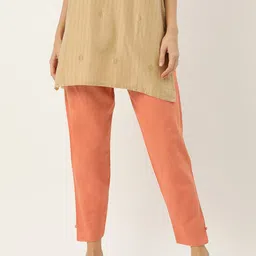 HASRI Women Solid Pure Cotton Trousers-picture-27