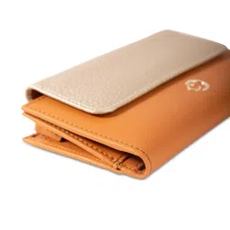 Caprese Amelia Tan Faux Leather Solid Tri-Fold Wallet image 5