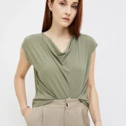 Code by Lifestyle Sage Green Regular Fit Top-image-53