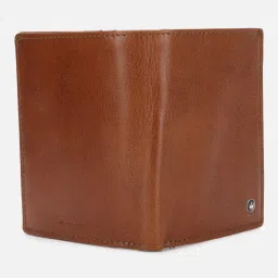Louis Philippe Brown Leather Solid Bi-Fold Wallet image 5