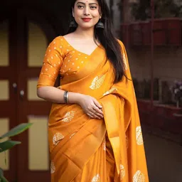 V3 FASHION STUDIO Ethnic Motifs Zari Art Silk Saree-picture-30