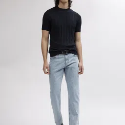 Lindbergh Blue Cotton Oversize Fit Jeans image 5