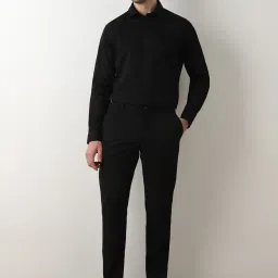 SELECTED HOMME Black Regular Fit Cotton Shirt image 5
