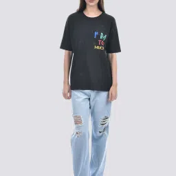 Only Black Loose Fit Printed T-Shirt image 5