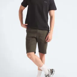 Calvin Klein Jeans Dark Juniper & Black Solid Regular Fit T-Shirt - Pack of 2 image 5