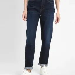 Levi's Navy Cotton High Rise Jeans-picture-26