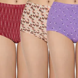 Amante Multicolor Cotton Printed Hipster Panty (Pack of 3)-picture-19