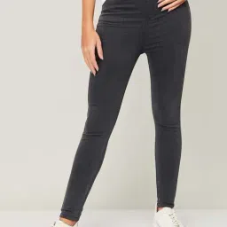 Ginger by Lifestyle Grey Cotton Mid Rise Jeans-picture-38