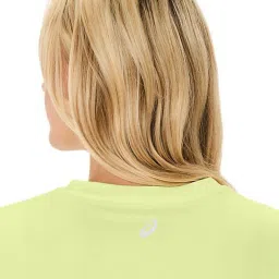 Asics Women's Huddle Yellow Training Core Stripe Graphic T-Shirt image 5