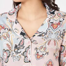 Dreamz By Pantaloons Rose Quartz Relaxed Fit Printed Sleepwear Set image 5