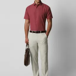 Van Heusen Pink Regular Fit Checks Shirts image 5