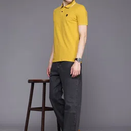 Allen Solly Polo Collar Regular Fit T-shirt with Hem Slits image 5