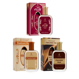 Al-Nuaim Set Of 3 White Oudh-Kashmiri Oudh & Chocolate Musk Eau De Parfum- 50 ml Each image 5