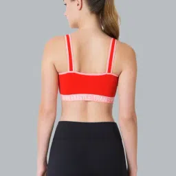 Van Heusen Red & Pink Cotton Color-Block Sports Bra image 2