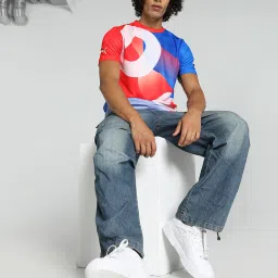 Puma x DC Red Regular Fit Graphic Print Cricket T-Shirt image 5