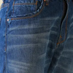 Being Human Blue Cotton Relaxed Fit Solid Jeans image 5