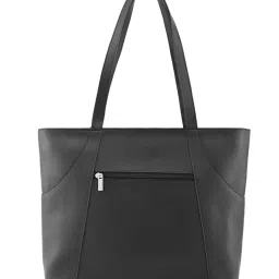 Fastrack Black Faux Leather Solid Tote Handbag image 5