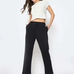 Clovia Black Cotton Regular Fit Pyjamas image 5