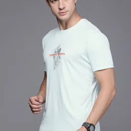 WROGN ACTIVE Men Blue Typography Printed Dry Pro Slim Fit T-shirt image 4