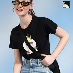 Metronaut Women 2 Printed Bio Finish Applique T-shirt-image-23