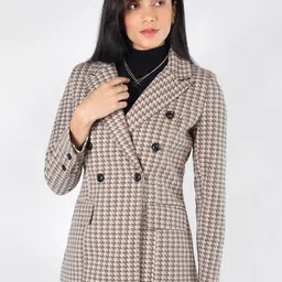 HONNETE Women Double-Breasted Pea Coat image 4