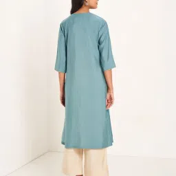 Rangmanch By Pantaloons Blue Regular Fit Kurta image 2